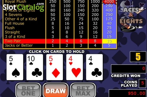 Οθόνη3. Aces and Eights (RTG) Κουλοχέρης