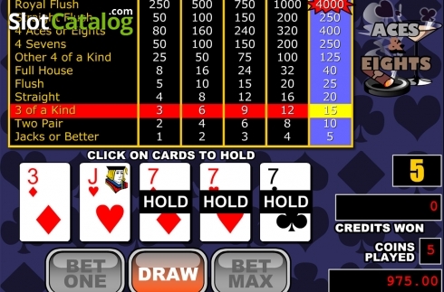 Οθόνη6. Aces and Eights (RTG) Κουλοχέρης