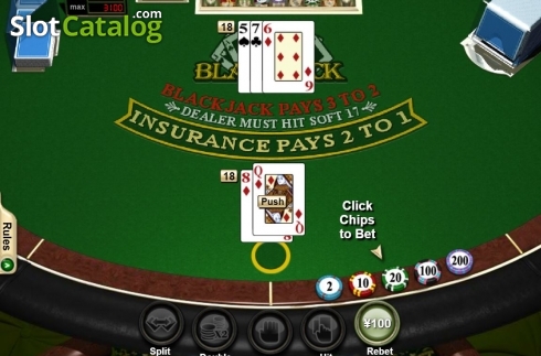 Οθόνη4. Blackjack (RTG) Κουλοχέρης 