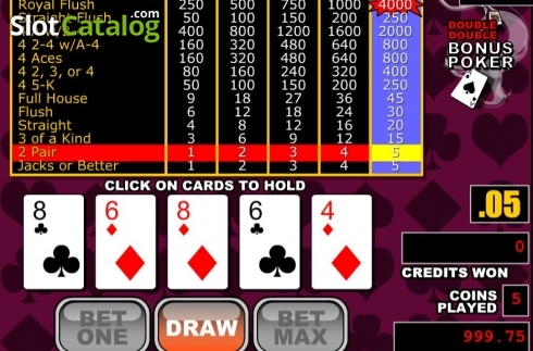 Οθόνη2. Double Double Bonus Poker (RTG) Κουλοχέρης