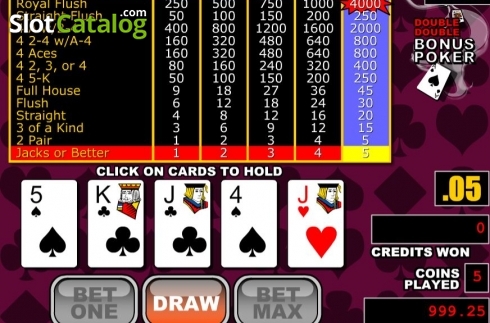 Οθόνη3. Double Double Bonus Poker (RTG) Κουλοχέρης