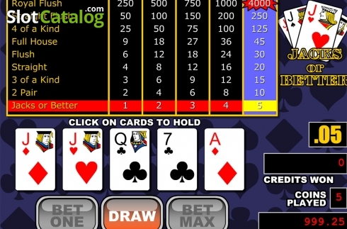 Οθόνη3. Jacks or Better (RTG) Κουλοχέρης