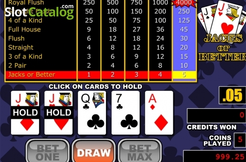 Οθόνη4. Jacks or Better (RTG) Κουλοχέρης