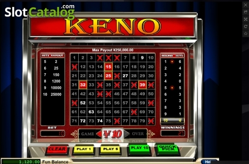 Οθόνη4. Keno (RTG) Κουλοχέρης