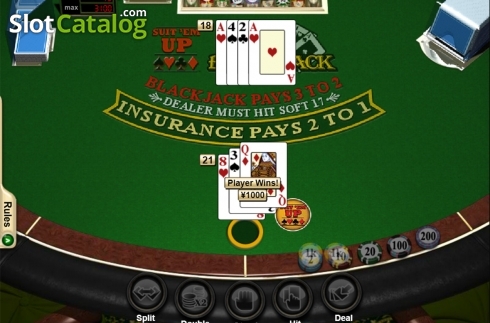 Οθόνη5. Suit'Em Up Blackjack Κουλοχέρης 