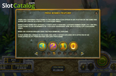 Οθόνη9. Fortune Frog (RTG) Κουλοχέρης 