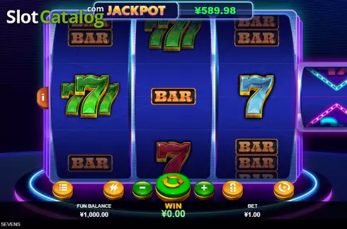 Οθόνη2. Jackpot Sevens (RTG) Κουλοχέρης