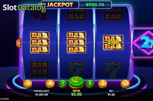 Οθόνη3. Jackpot Sevens (RTG) Κουλοχέρης