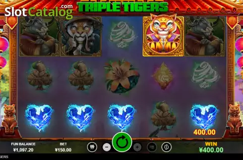 Οθόνη5. Triple Tigers (RTG) Κουλοχέρης
