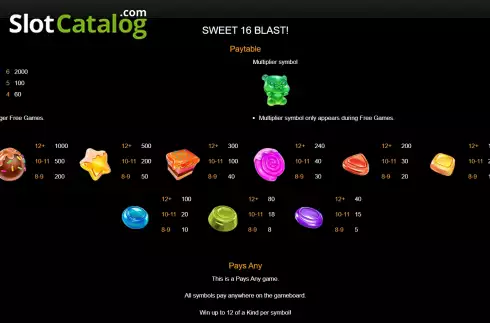 Οθόνη9. Sweet 16 Blast Κουλοχέρης