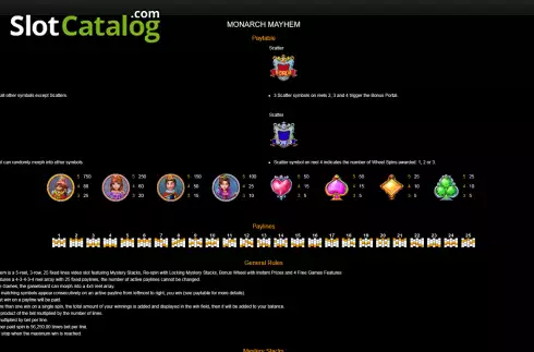 Οθόνη5. Monarch Mayhem Κουλοχέρης