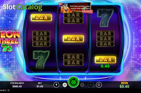 Οθόνη4. Neon Wheel 7s Κουλοχέρης
