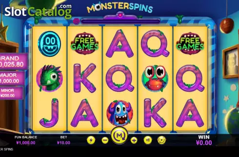 Οθόνη2. Monster Spins Κουλοχέρης