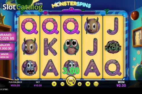 Οθόνη4. Monster Spins Κουλοχέρης