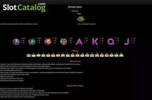 Οθόνη5. Monster Spins Κουλοχέρης