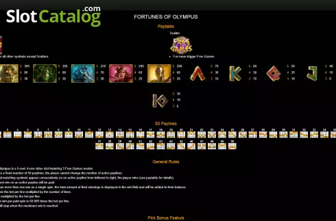 Οθόνη5. Fortunes of Olympus (RTG) Κουλοχέρης 
