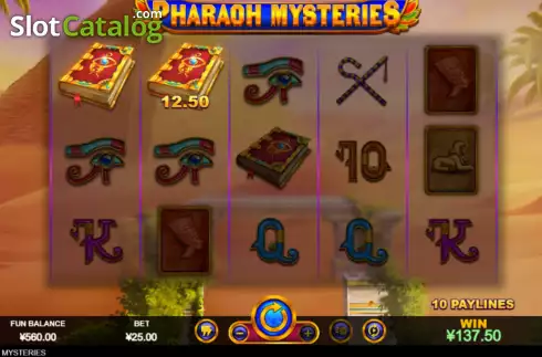 Οθόνη5. Pharaoh Mysteries Κουλοχέρης