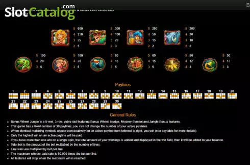Οθόνη6. Bonus Wheel Jungle Κουλοχέρης 