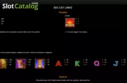 Οθόνη5. Big Cat Links Κουλοχέρης