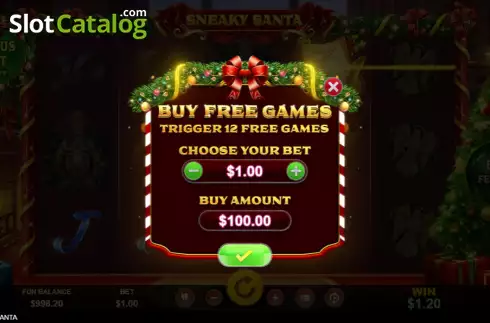 Οθόνη4. Sneaky Santa Κουλοχέρης