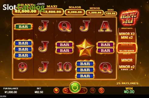 Οθόνη2. Jackpot Burn Κουλοχέρης