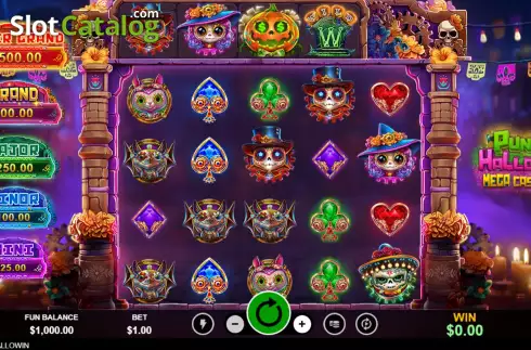 Οθόνη2. Punky HalloWin Mega Cascade Κουλοχέρης
