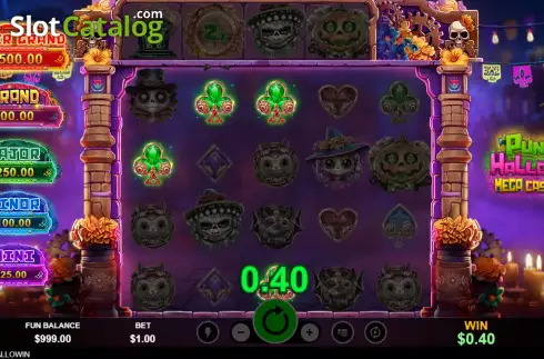 Οθόνη3. Punky HalloWin Mega Cascade Κουλοχέρης