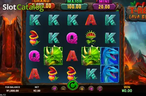 Οθόνη2. T-Rex Lava Blitz Κουλοχέρης