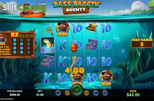Οθόνη3. Bass Baggin' Bounty Κουλοχέρης
