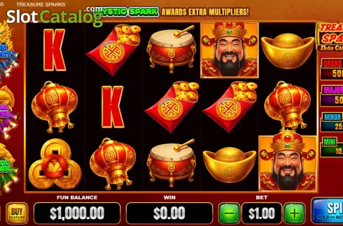 Οθόνη2. Treasure Sparks Κουλοχέρης