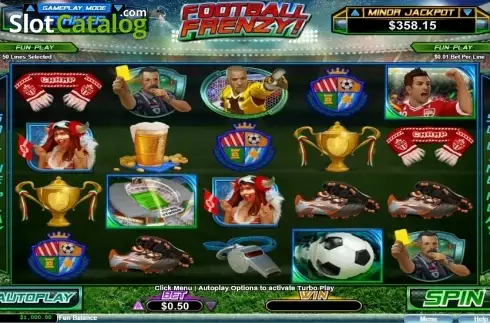 Οθόνη2. Football Frenzy (RTG) Κουλοχέρης