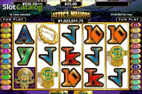 Οθόνη2. Aztecs Million Κουλοχέρης 