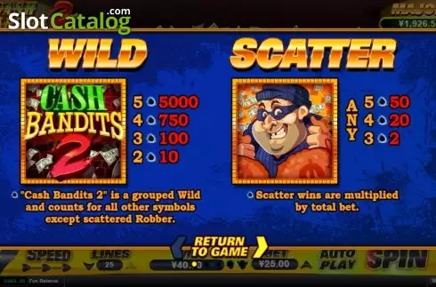 Οθόνη5. Cash Bandits 2 Κουλοχέρης 