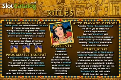 Οθόνη5. Cleopatras Gold (RTG) Κουλοχέρης