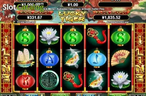 Οθόνη2. Lucky Tiger (RTG) Κουλοχέρης