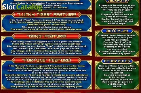 Οθόνη5. Lucky Tiger (RTG) Κουλοχέρης