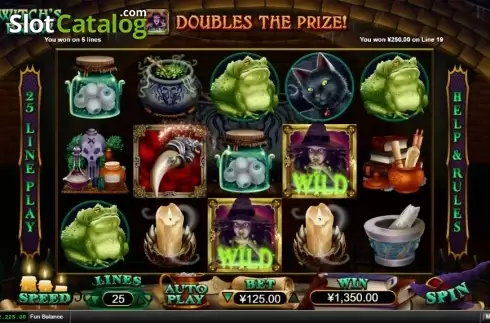 Οθόνη3. Witchs Brew (RTG) Κουλοχέρης 