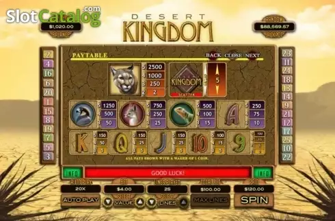 Οθόνη5. Desert Kingdom Κουλοχέρης