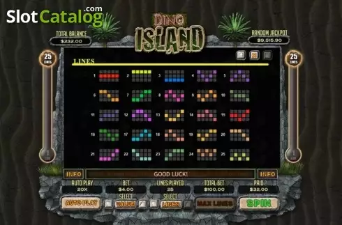 Οθόνη5. Dino Island Κουλοχέρης