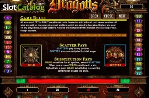 Οθόνη6. Dragons (RTG) Κουλοχέρης