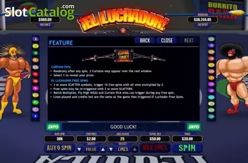 Οθόνη7. El Luchador Κουλοχέρης
