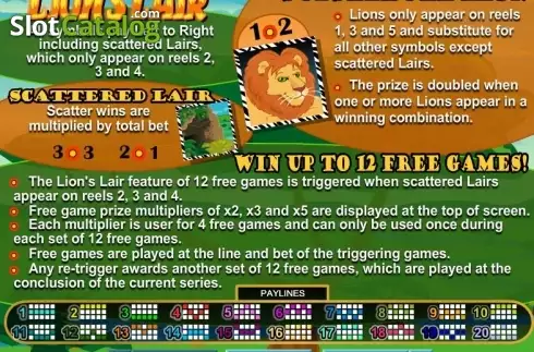 Οθόνη5. Lions Lair Κουλοχέρης