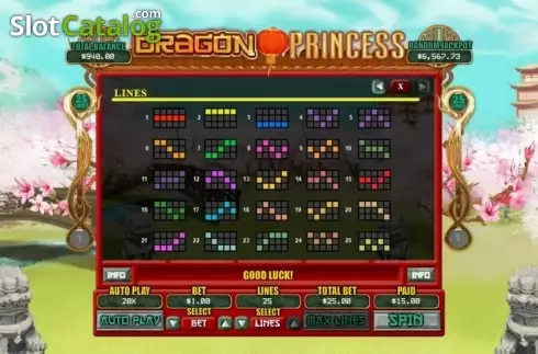 Οθόνη5. Dragon Princess (RTG) Κουλοχέρης