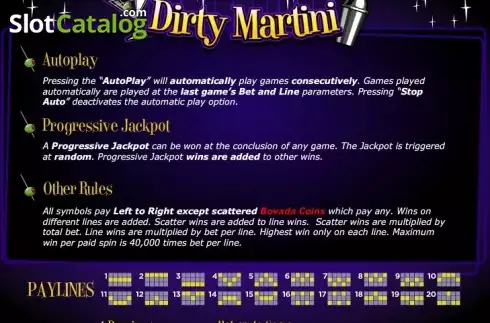 Οθόνη6. Dirty Martini Κουλοχέρης 