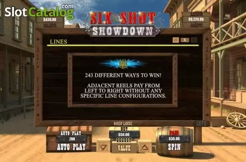 Οθόνη6. Six Shot Showdown Κουλοχέρης