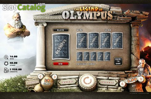 Διπλασιάστε. Legend of Olympus Κουλοχέρης 