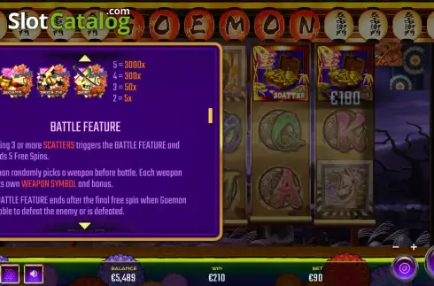 Οθόνη8. Ninja Hero Goemon Κουλοχέρης