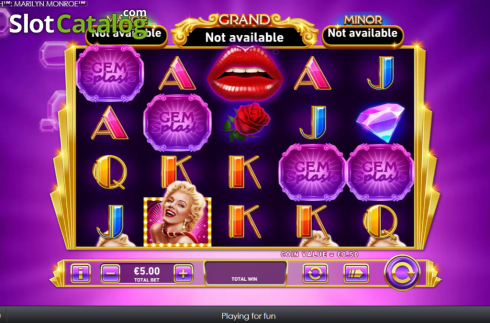 Οθόνη2. Gem Splash Marilyn Monroe Κουλοχέρης 