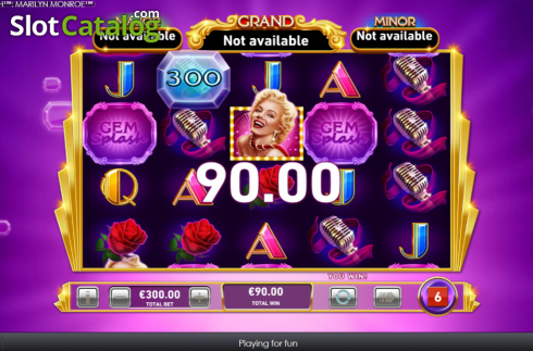 Οθόνη3. Gem Splash Marilyn Monroe Κουλοχέρης 