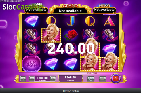 Οθόνη4. Gem Splash Marilyn Monroe Κουλοχέρης 